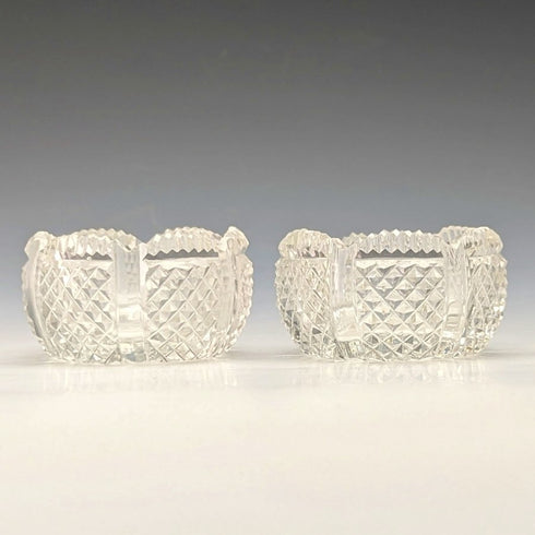 英國 Vintage Cut Glass Soldesh 一對 141g